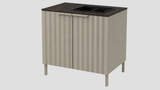 Q-Boo Wave 100 Sink Cabinet Grey with Laurent Dekton