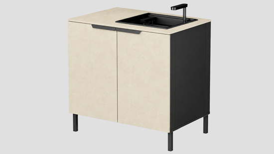 Q-Boo Stone 100 Sink Cabinet with Nacre Dekton