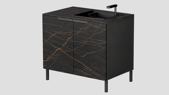 Q-Boo Stone 100 Sink Cabinet with Laurent Dekton