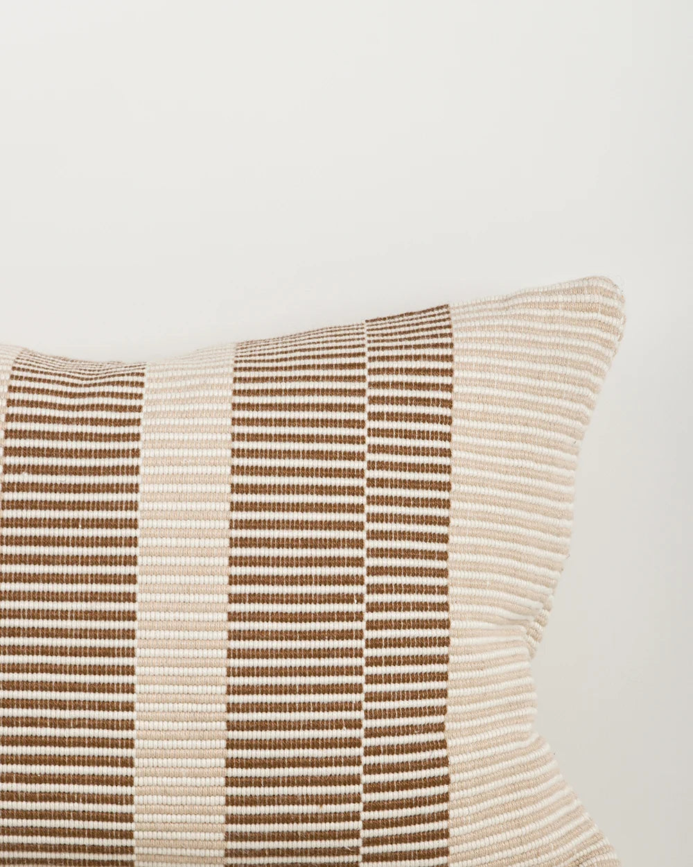 Solar Chocolate Outdoor Throw Cushion — woven pattern detail, 400 × 600 mm
