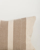 Solar Chocolate Outdoor Throw Cushion — woven pattern detail, 400 × 600 mm