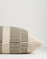 Solar Mangrove Outdoor Throw Cushion — handwoven edge detail, 400 × 600 mm