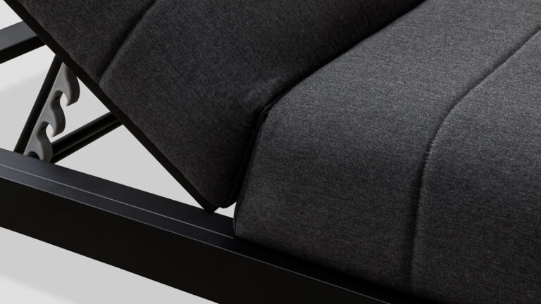 Piha Lounger Black Sooty Closeup