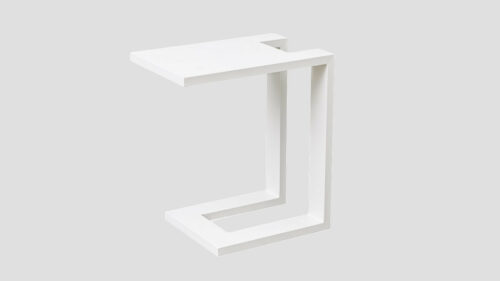 Rectangular Aluminium Side Table White