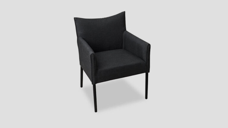 Devonport Dining Chair Black Sooty Angle