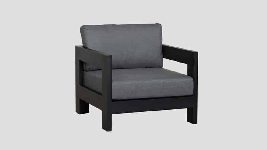 Pauanui Alu Black Frame Single Sofa