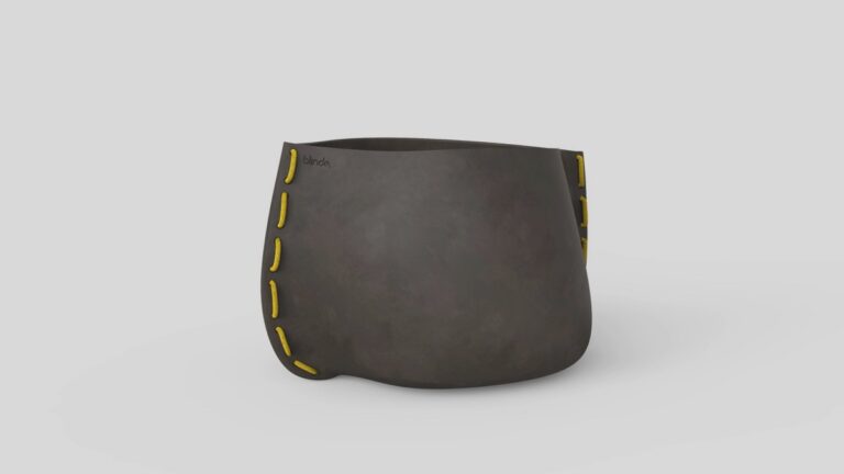 Stitch 50 Plant Pot Natural Yellow