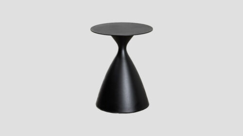 Hourglass Aluminium Side Table Black