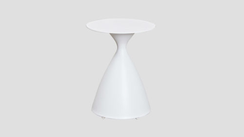 Hourglass Side Table White