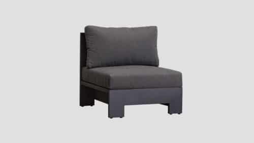 Mackenzie Alu Centre Sofa Section Black