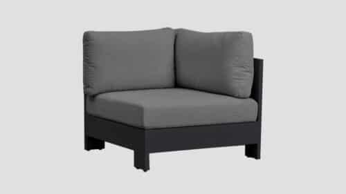 Mackenzie Alu Corner Sofa Section Black