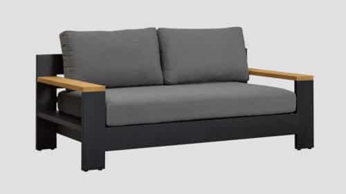 Mackenzie Alu Double Sofa Black