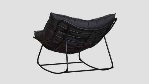 Rocking Chair Black Sooty Rear