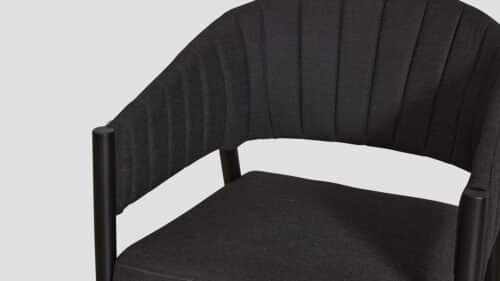 Takapuna Dining Chair Carbon Black Closeup