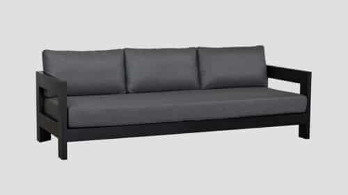 Pauanui Alu Black Frame Triple Sofa