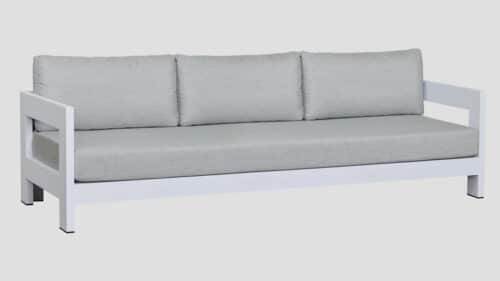 Pauanui Alu White Frame Triple Sofa