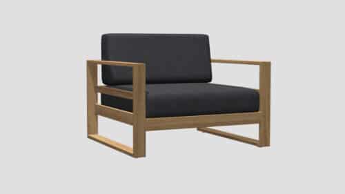 Tasman Teak Single Sofa