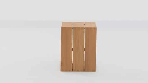 Teak Side Table Vertical Rear