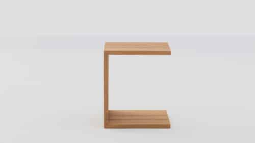 Teak Side Table Vertical Side